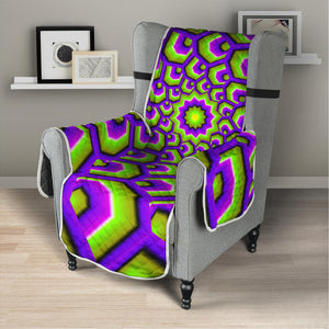 Green Hive Moving Optical Illusion Armchair Protector