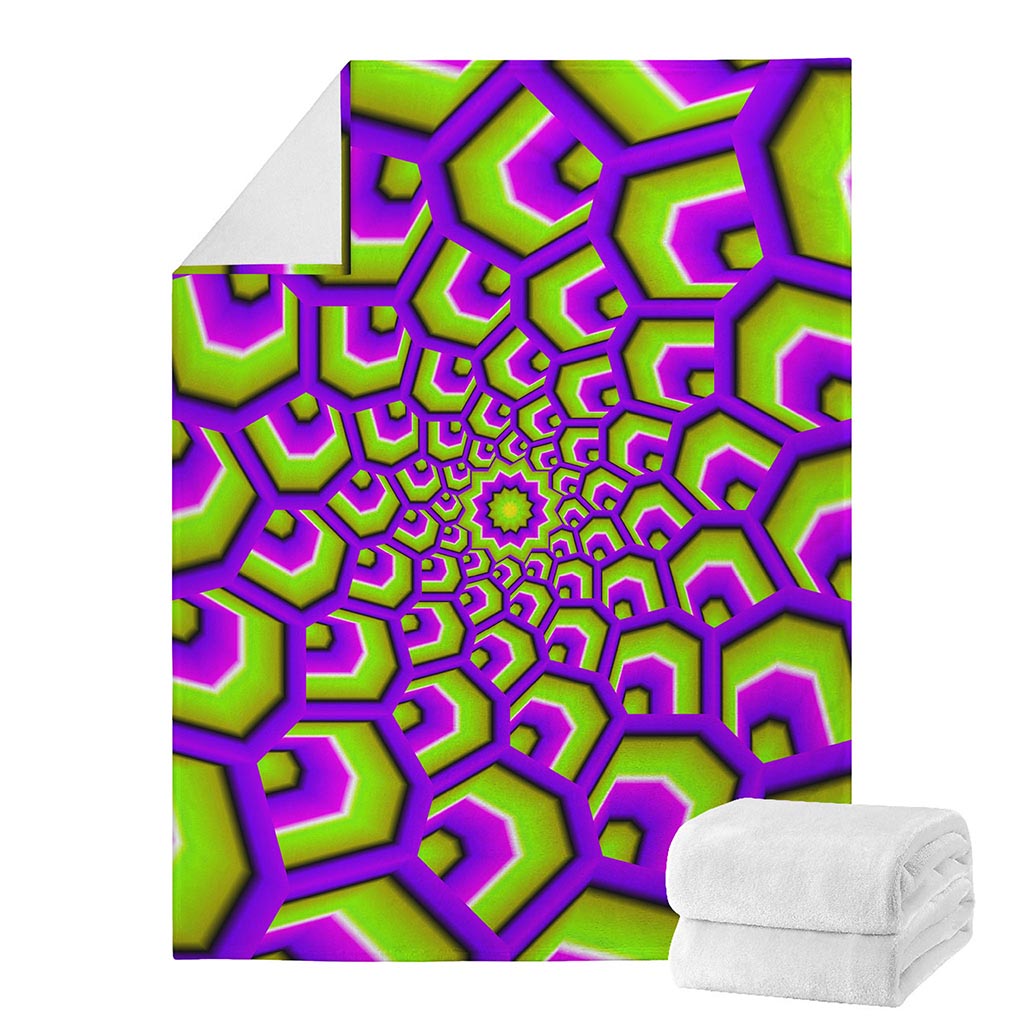Green Hive Moving Optical Illusion Blanket