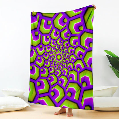 Green Hive Moving Optical Illusion Blanket