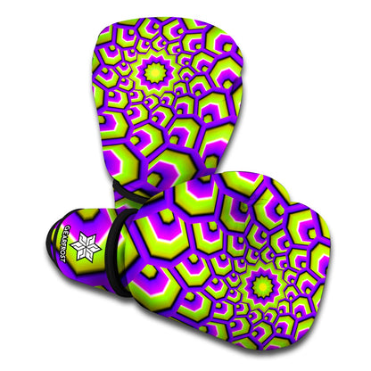 Green Hive Moving Optical Illusion Boxing Gloves