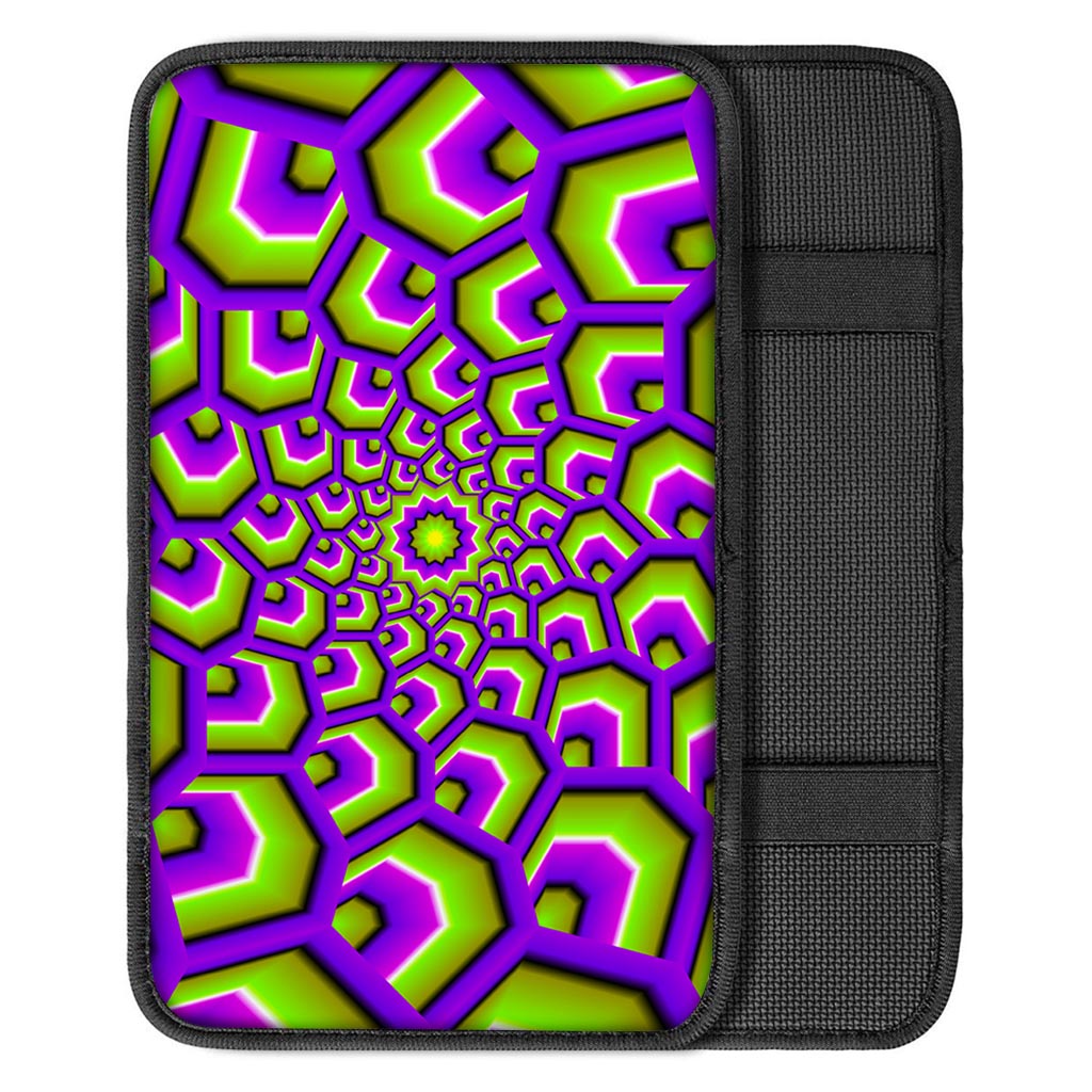 Green Hive Moving Optical Illusion Car Center Console Cover