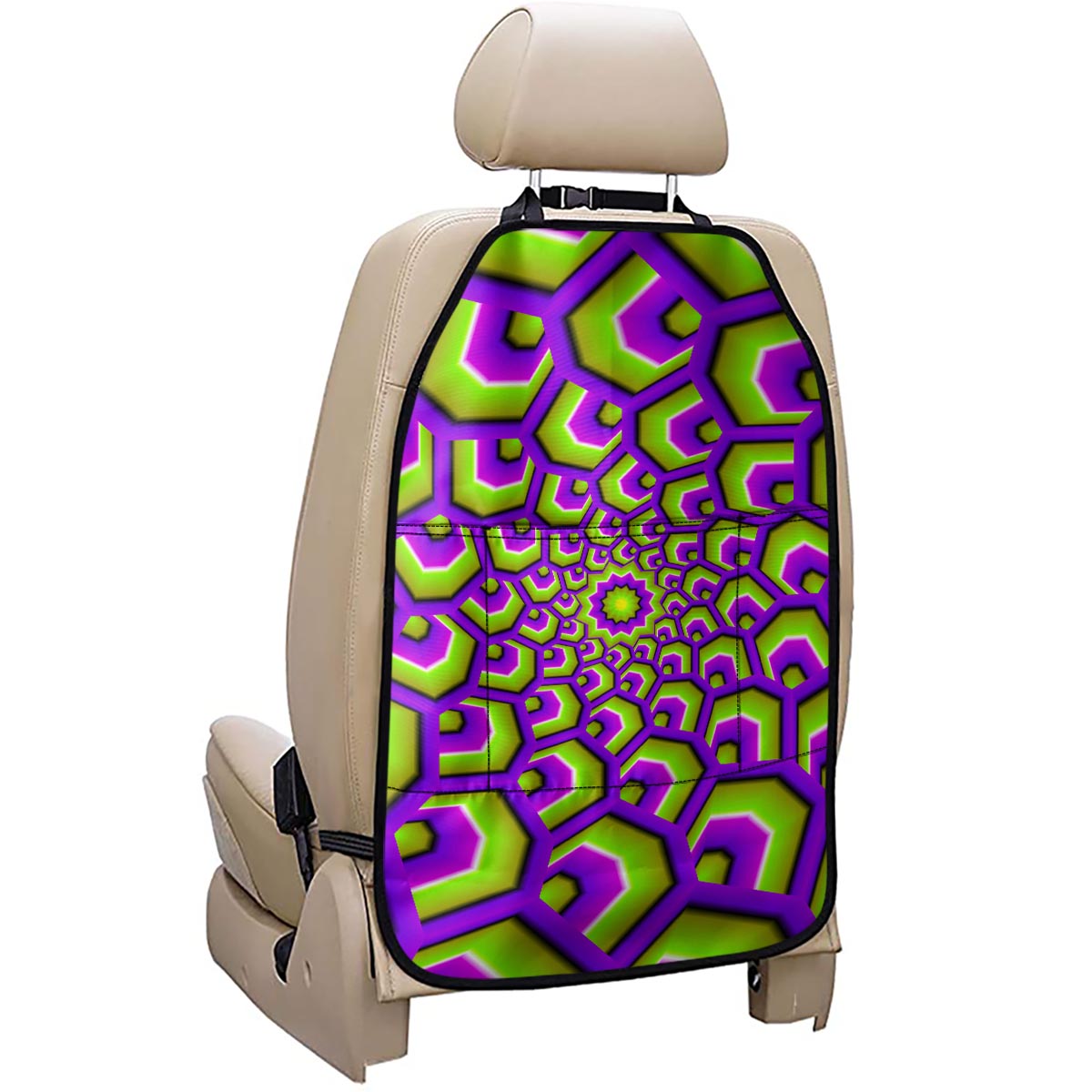 Green Hive Moving Optical Illusion Car Seat Organizers