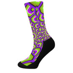 Green Hive Moving Optical Illusion Crew Socks