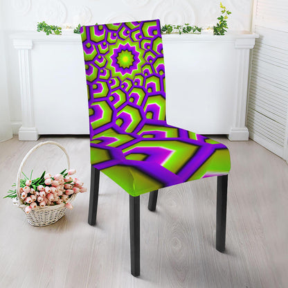 Green Hive Moving Optical Illusion Dining Chair Slipcover