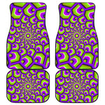 Green Hive Moving Optical Illusion Front and Back Car Floor Mats