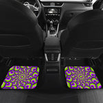 Green Hive Moving Optical Illusion Front and Back Car Floor Mats