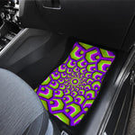 Green Hive Moving Optical Illusion Front and Back Car Floor Mats