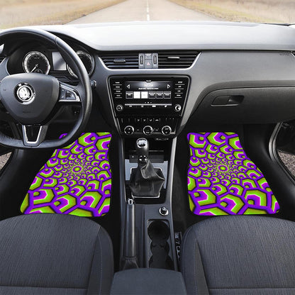 Green Hive Moving Optical Illusion Front Car Floor Mats
