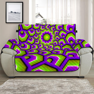 Green Hive Moving Optical Illusion Half Sofa Protector