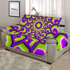 Green Hive Moving Optical Illusion Half Sofa Protector