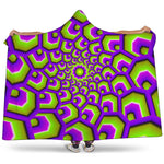 Green Hive Moving Optical Illusion Hooded Blanket