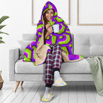 Green Hive Moving Optical Illusion Hooded Blanket