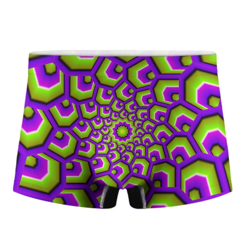 Green Hive Moving Optical Illusion Men's Boxer Briefs