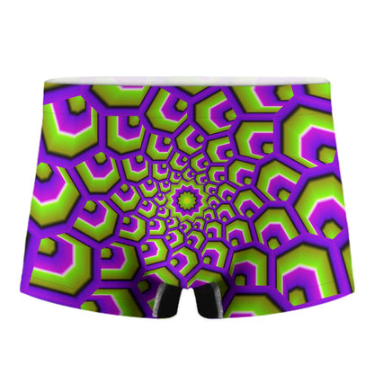 Green Hive Moving Optical Illusion Men's Boxer Briefs