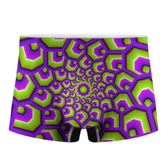 Green Hive Moving Optical Illusion Men's Boxer Briefs