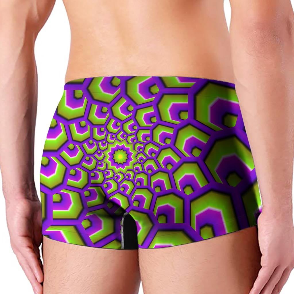 Green Hive Moving Optical Illusion Men's Boxer Briefs