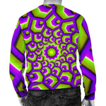 Green Hive Moving Optical Illusion Men's Crewneck Sweatshirt GearFrost