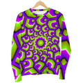 Green Hive Moving Optical Illusion Men's Crewneck Sweatshirt