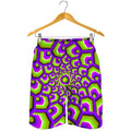 Green Hive Moving Optical Illusion Men's Shorts