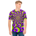 Green Hive Moving Optical Illusion Men's T-Shirt