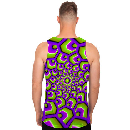 Green Hive Moving Optical Illusion Men's Tank Top