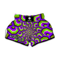 Green Hive Moving Optical Illusion Muay Thai Boxing Shorts