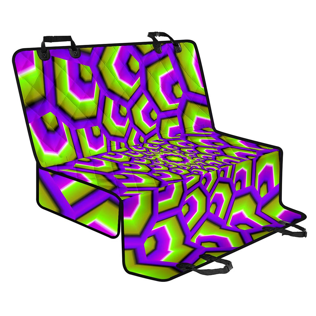 Green Hive Moving Optical Illusion Pet Car Back Seat Cover