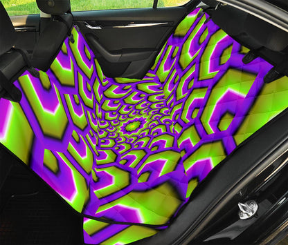 Green Hive Moving Optical Illusion Pet Car Back Seat Cover