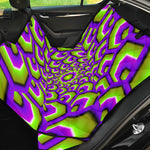 Green Hive Moving Optical Illusion Pet Car Back Seat Cover