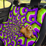 Green Hive Moving Optical Illusion Pet Car Back Seat Cover