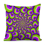 Green Hive Moving Optical Illusion Pillow Cover