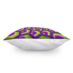 Green Hive Moving Optical Illusion Pillow Cover