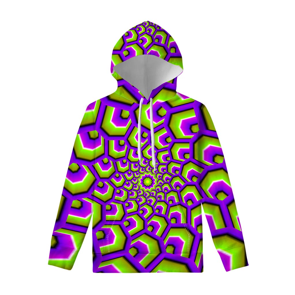 Green Hive Moving Optical Illusion Pullover Hoodie
