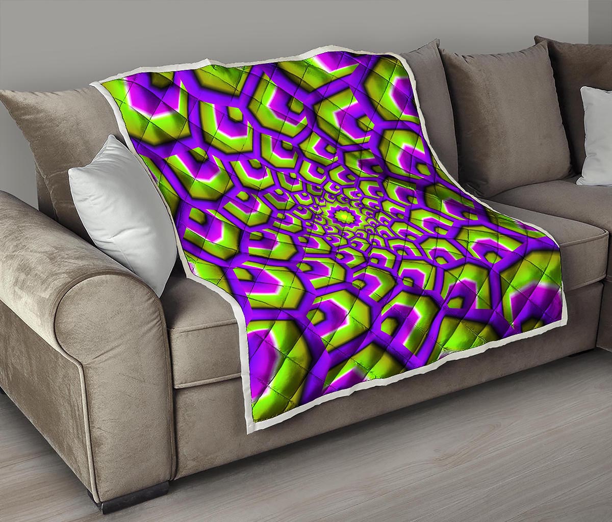 Green Hive Moving Optical Illusion Quilt