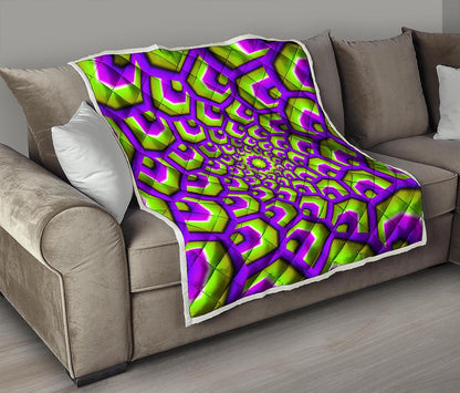 Green Hive Moving Optical Illusion Quilt