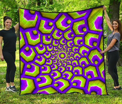 Green Hive Moving Optical Illusion Quilt