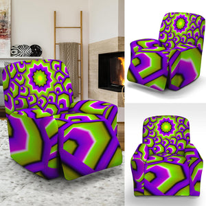 Green Hive Moving Optical Illusion Recliner Slipcover