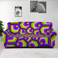 Green Hive Moving Optical Illusion Sofa Cover