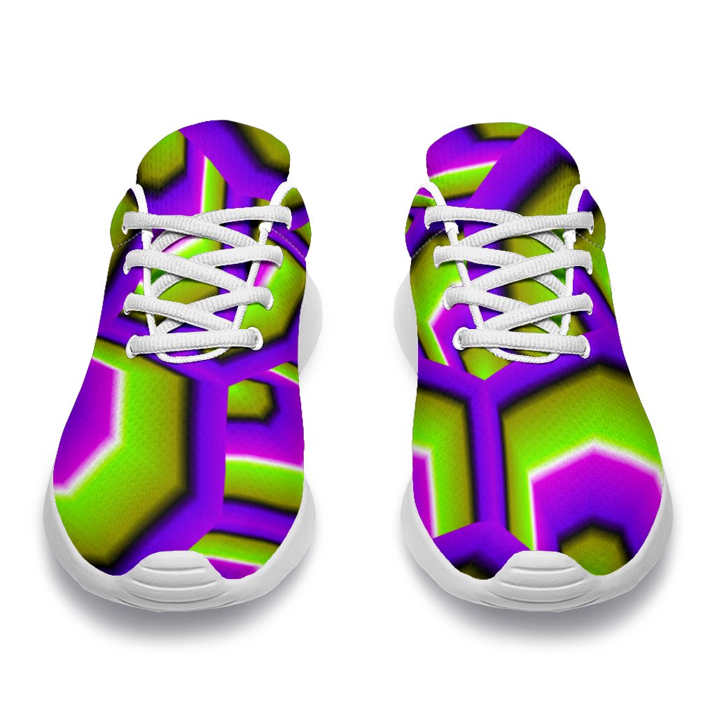 Green Hive Moving Optical Illusion Sport Shoes GearFrost