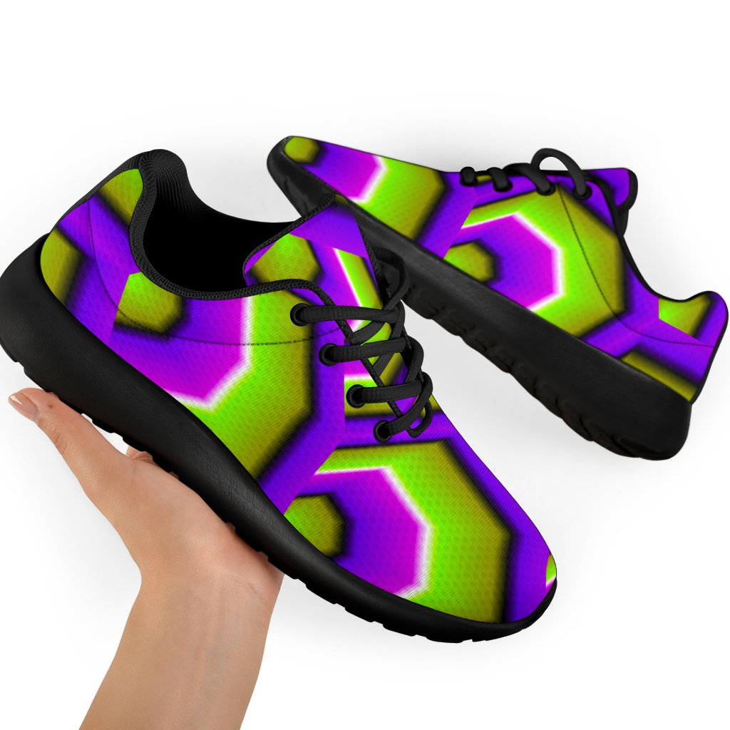 Green Hive Moving Optical Illusion Sport Shoes GearFrost