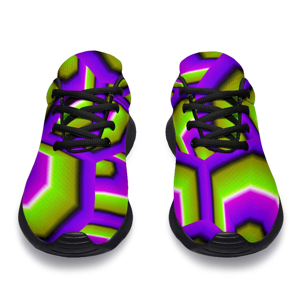 Green Hive Moving Optical Illusion Sport Shoes GearFrost