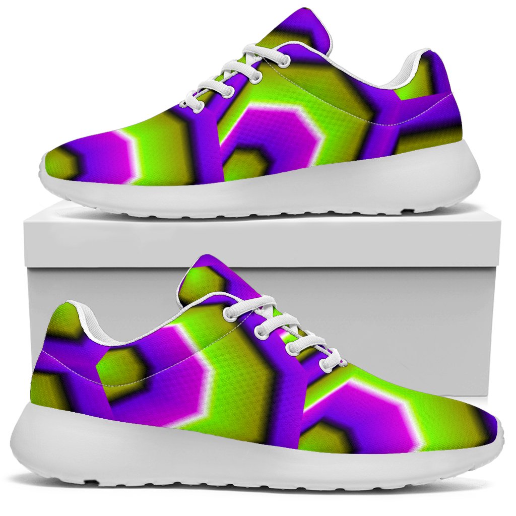 Green Hive Moving Optical Illusion Sport Shoes GearFrost