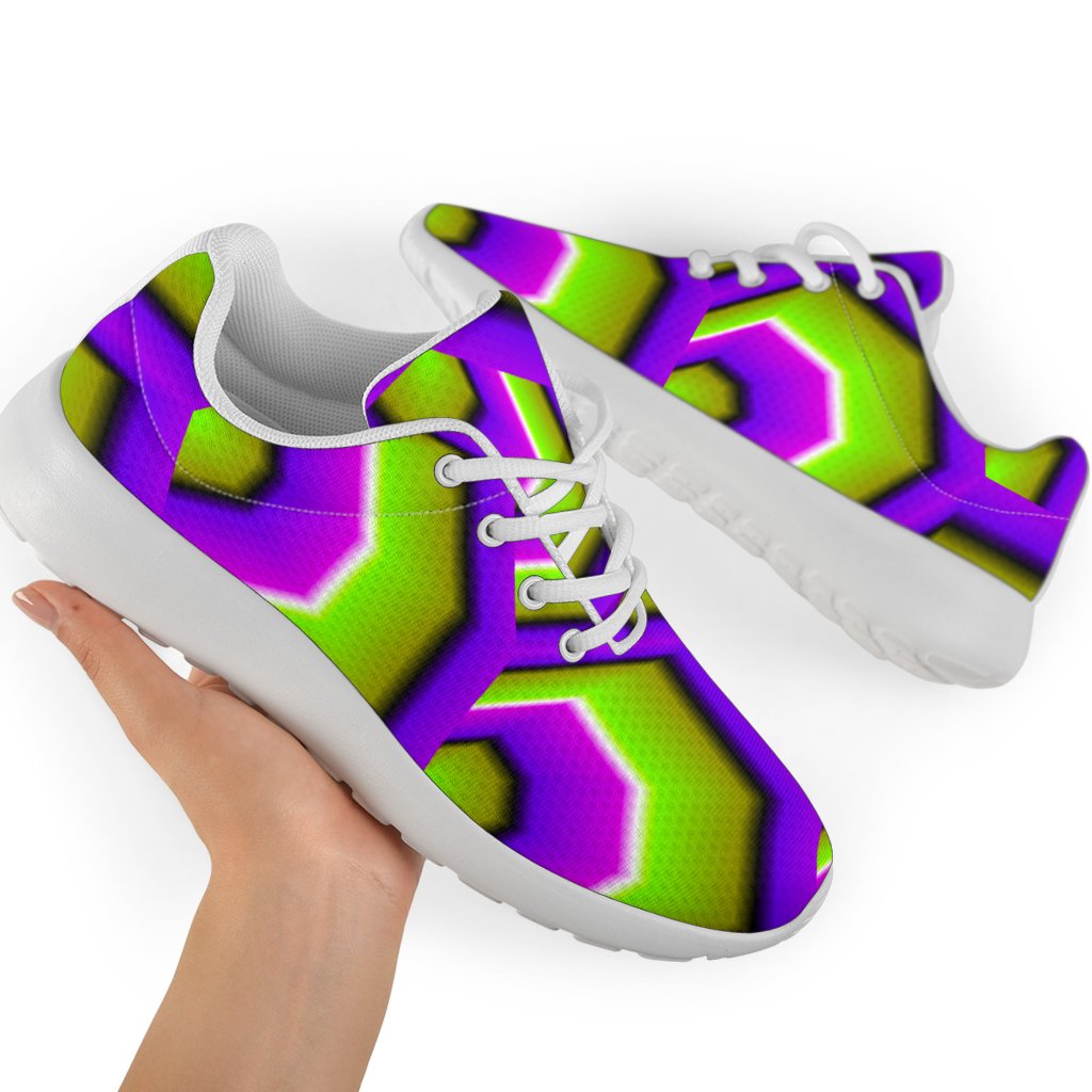Green Hive Moving Optical Illusion Sport Shoes GearFrost