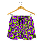Green Hive Moving Optical Illusion Women's Shorts