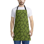 Green Hop Cone Pattern Print Apron