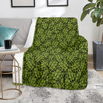 Green Hop Cone Pattern Print Blanket