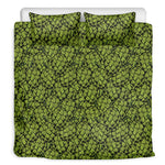 Green Hop Cone Pattern Print Duvet Cover Bedding Set