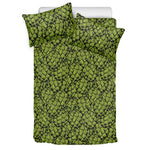 Green Hop Cone Pattern Print Duvet Cover Bedding Set