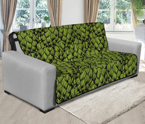 Green Hop Cone Pattern Print Futon Protector