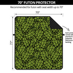 Green Hop Cone Pattern Print Futon Protector